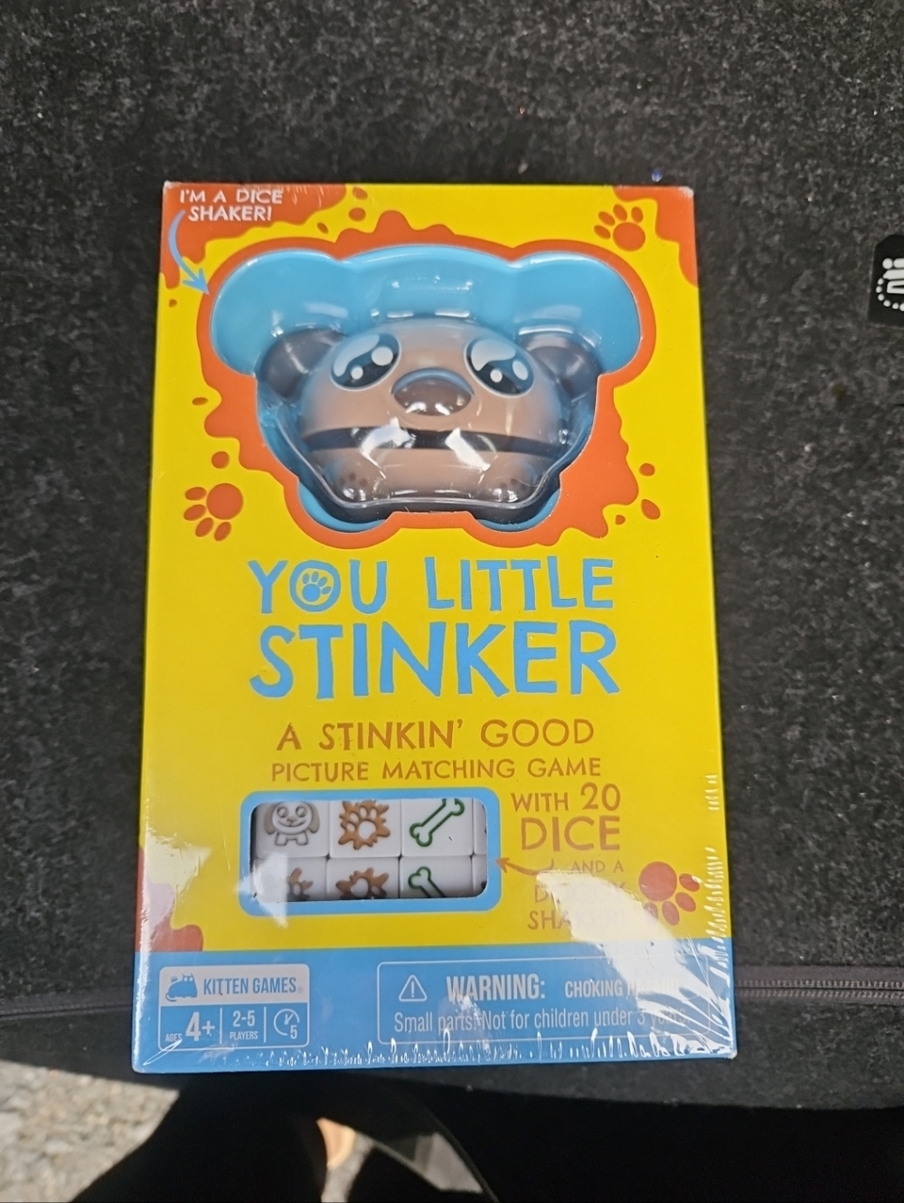 You Little Stinker Matching Dice Game Ages 4+ 2-5 Players w/ Doggy Shaker NEW